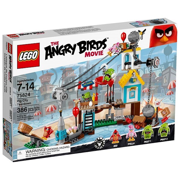 Mô hình LEGO Angry Birds - Tấn công thành phố lợn 75824 (386 mảnh ghép)