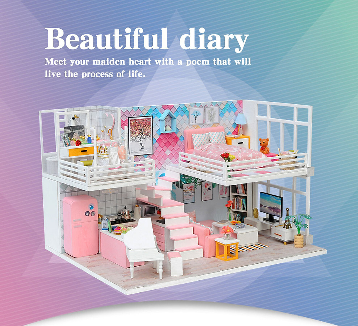 Mô hình nhà búp bê lắp ghép Beautiful diary