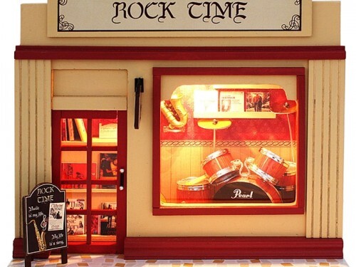 Mô hình tiệm nhạc cụ rock time
