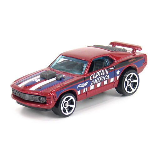 Mô hình xe Hot Wheels Captain America '70 Ford Mustang Mach 1