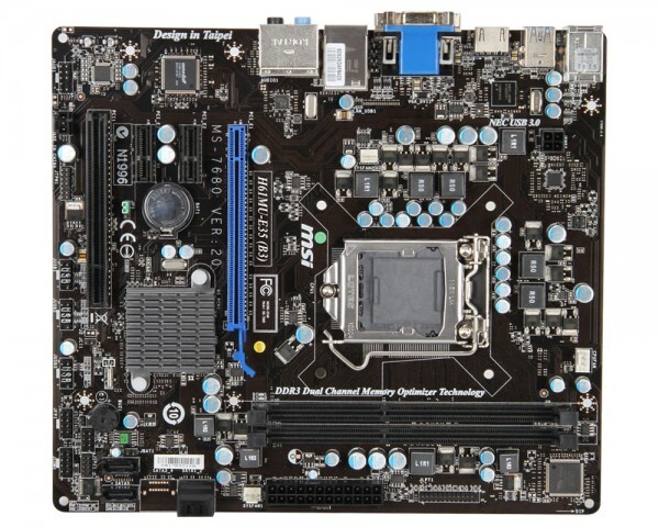 Bo mạch chủ - Mainboard MSI Intel H61MU-E35-B3 - Socket 1155, Intel H61, 2 x DIMM, Max 16GB, DDR3