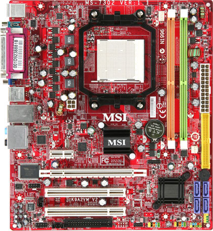 Bo mạch chủ - Mainboard MSI K9A2VM-F V2 - Socket AM2, AMD 780V/SB700, 2 x DIMM, Max 4GB, DDR2