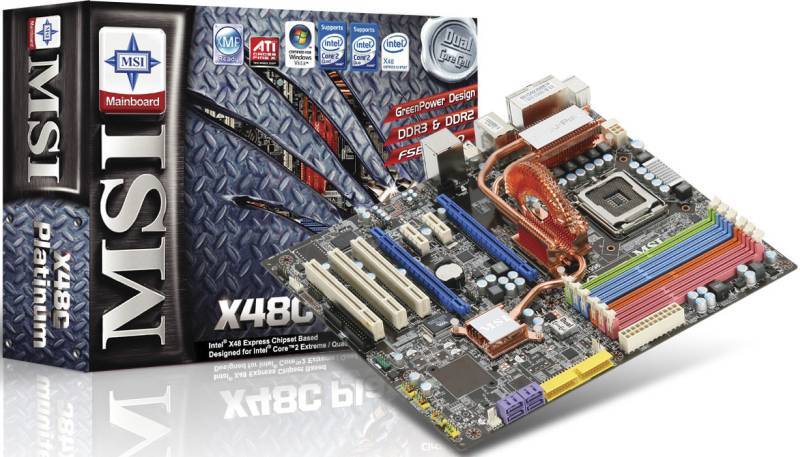 Bo mạch chủ (Mainboard) MSI X48C Platinum - Socket 775, Intel X48/ICH9R, 6 x DIMM, Max 8GB, DDR2 / DDR3