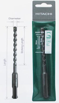 Mũi khoan bê tông SDS PLUS 8x160mm Hitachi 401009