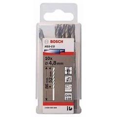Mũi khoan INOX HSS-Co 4.8mm (hộp 10 mũi) Bosch 2608585884