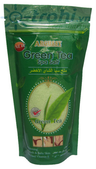 Muối tắm tẩy tế bào chết trà xanh Argussy green tea spa salt 300g