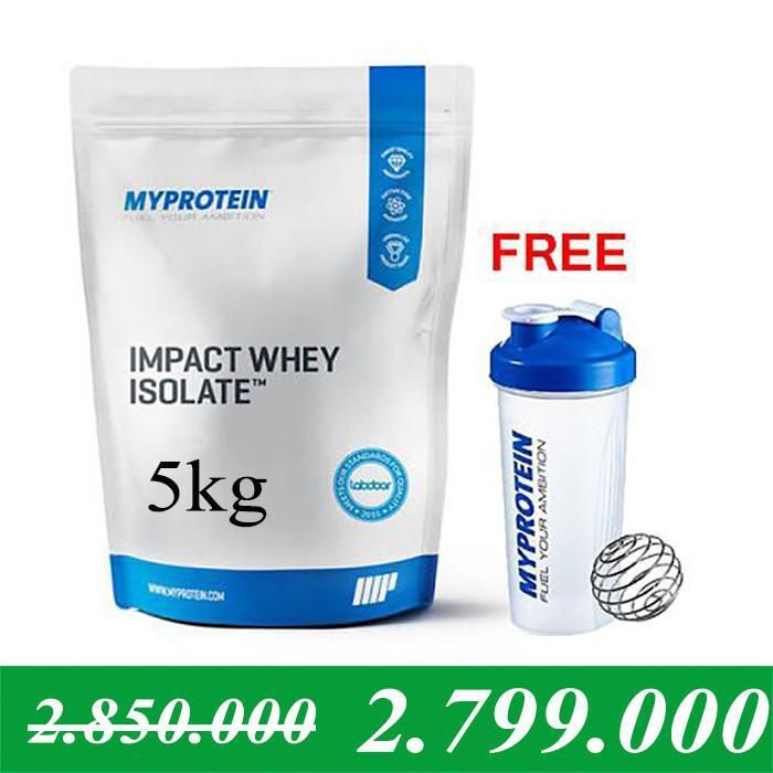 MyProtein Impact Whey Isolate Vanilla 5KG (200 lần dùng)