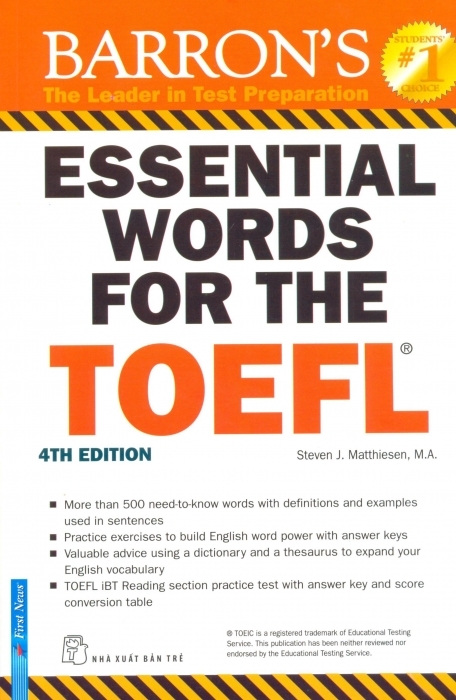 Barron's Essential Words For The Toefl 