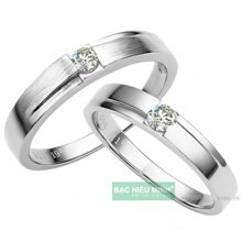 Nhẫn đôi Bạc Hiểu Minh NC130 - Tiếng sét ái tình