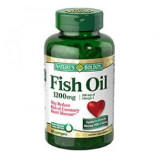 Nature's Bounty Fish Oil Omega 3 - Dầu cá hàm lượng Omega 3 cao, chống bệnh tim mạch vành, 1200mg, 100 viên