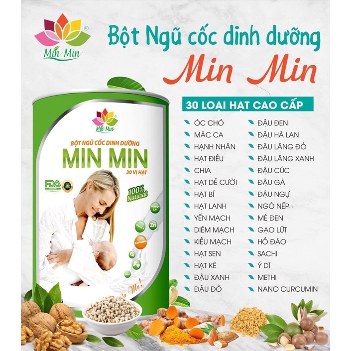 Ngũ cốc lợi sữa Minmin loại 30 hạt