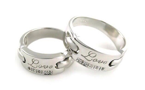 Nhẫn đôi Bạc Hiểu Minh NC039s Tình Yêu Ngọt Ngào