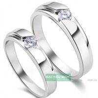 Nhẫn đôi Bạc Hiểu Minh NC086 - Mãi mãi tình yêu