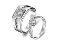 Nhẫn đôi Bạc Hiểu Minh NC215S Em Mãi Yêu Anh