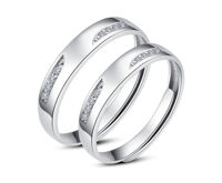 Nhẫn đôi Bạc Hiểu Minh NC359 Đôi Bờ Tình Yêu