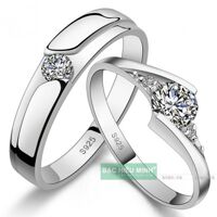 Nhẫn đôi Bạc Hiểu Minh NC398 - Quan tâm