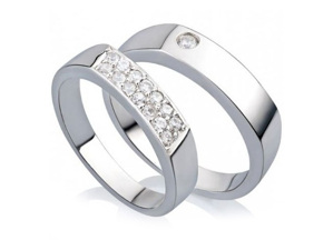 Nhẫn đôi Bạc Hiểu Minh NC407 Lắm Tay Anh