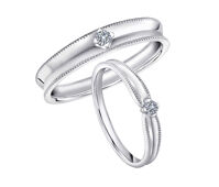 Nhẫn đôi Bạc Hiểu Minh NC431 Trọn Đời Bên Nhau