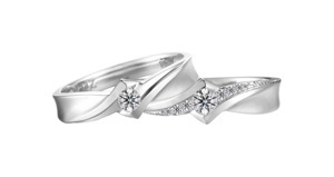 Nhẫn đôi Bạc Hiểu Minh NC441 Mãi Bên Nhau