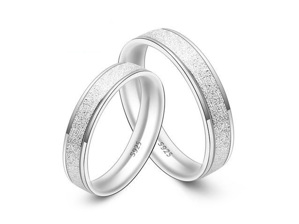 Nhẫn đôi Bạc Hiểu Minh NC449 Luôn Đi Bên Anh