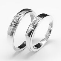 Nhẫn đôi Bạc Hiểu Minh NC457 Vĩnh Cửu