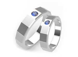 Nhẫn đôi Bạc Hiểu Minh NC460 Giản Đơn