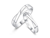 Nhẫn đôi Bạc Hiểu Minh NC463 Trọn Đời Bên Nhau