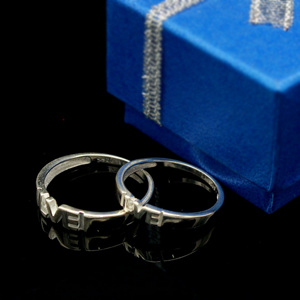 Nhẫn đôi Bạc Hiểu Minh NC481 Sứ Giả Tình Yêu