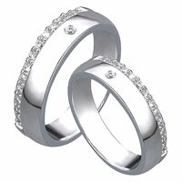 Nhẫn đôi Bạc Hiểu Minh NC483 Tay Trong Tay