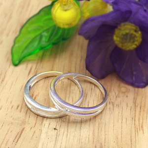 Nhẫn đôi Bạc Hiểu Minh NC494 Tình Yêu Bé Nhỏ