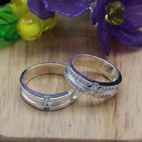 Nhẫn đôi Bạc Hiểu Minh NC500 Tình Hồng