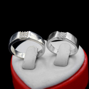 Nhẫn đôi Bạc Hiểu Minh NC509 Sánh Đôi