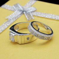 Nhẫn đôi Bạc Hiểu Minh NC511 Chung Đôi