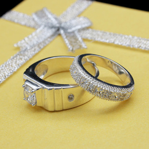 Nhẫn đôi Bạc Hiểu Minh NC511 Chung Đôi