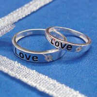 Nhẫn đôi Bạc Hiểu Minh NC518 Yêu Và Yêu