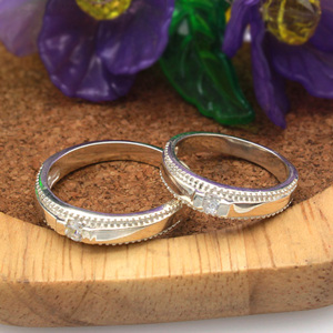 Nhẫn đôi Bạc Hiểu Minh NC522 Mình Là Của Nhau