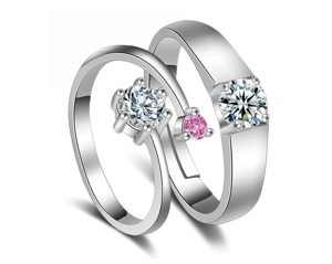 Nhẫn đôi Bạc Hiểu Minh NC524 Em Là Tất Cả