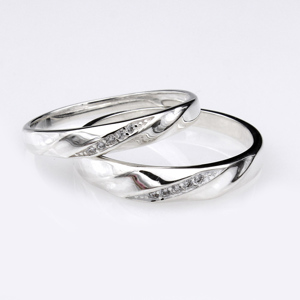 Nhẫn đôi Bạc Hiểu Minh NC529 Mãi Mãi Bên Nhau Bạc Ý