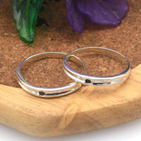 Nhẫn đôi Bạc Hiểu Minh NC530 Tình Hồng Bạc Ý