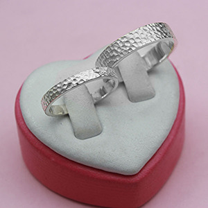 Nhẫn đôi Bạc Hiểu Minh NC535 Giản Đơn