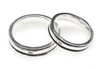 Nhẫn đôi Bạc Hiểu Minh NC542 Con Đường Bạc Ý