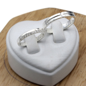 Nhẫn đôi Bạc Hiểu Minh NC550 Con Đường Tình Yêu