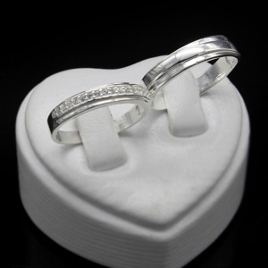 Nhẫn đôi Bạc Hiểu Minh NC551 Biết Yêu