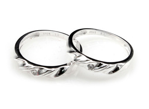 Nhẫn đôi Bạc Hiểu Minh NC554 Mãi Yêu Em