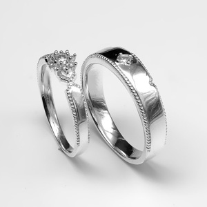 Nhẫn đôi Bạc Hiểu Minh NC567 Mong Chờ
