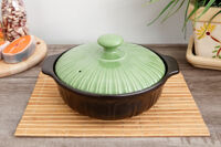 Nồi đất hoa sen nắp sứ 20 cm Dong Hwa 403