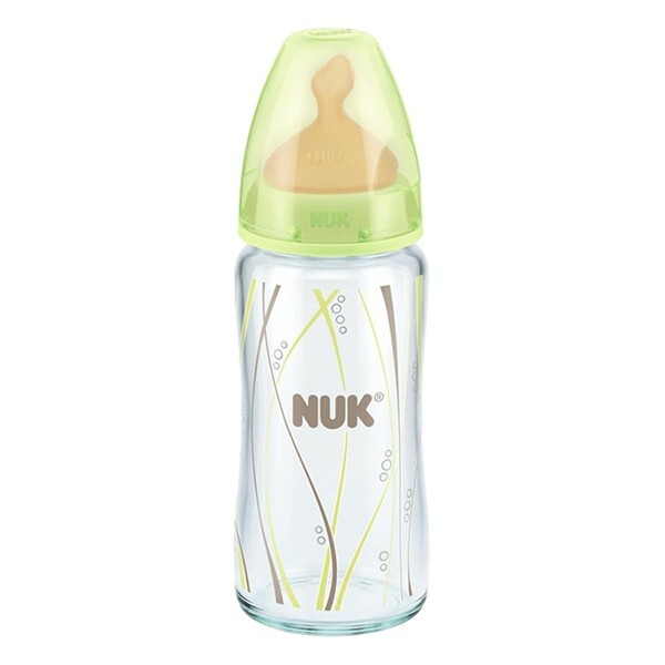 NUK - 745028 - Bình Sữa Thuỷ Tinh 240Ml Núm Vú Cao Su