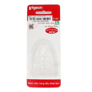 Núm vú PIGEON Silicone mềm (L) 2 cái/ vỉ FCPG030058