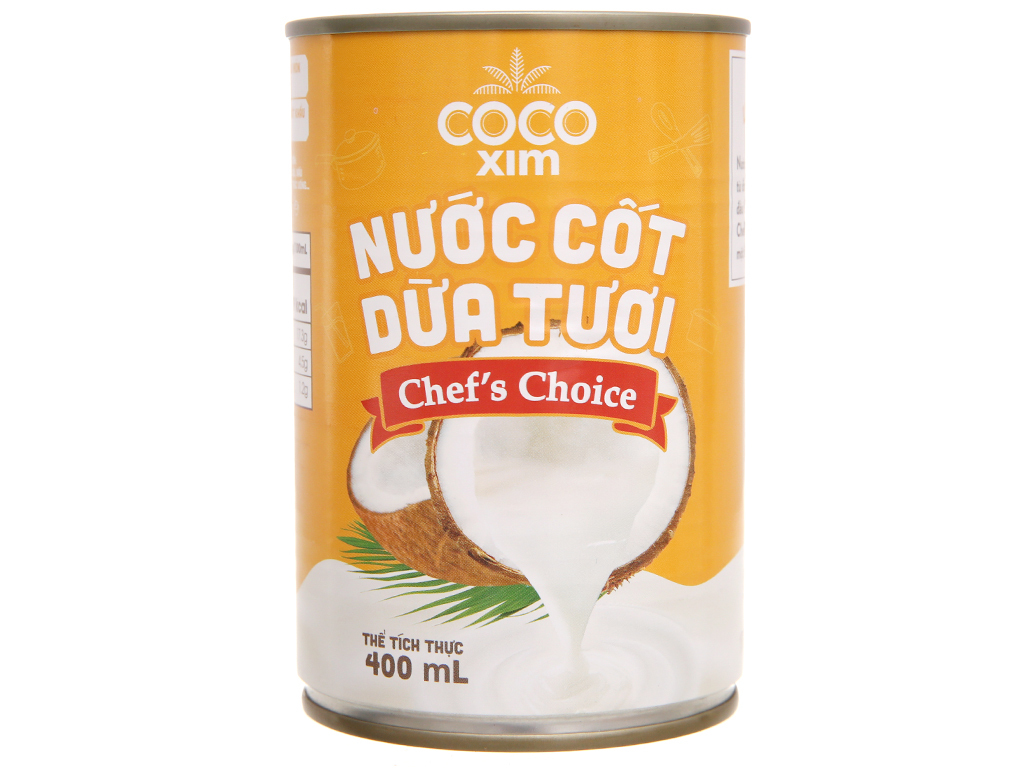 Nước cốt dừa tươi chef's choice Cocoxim lon 400ml