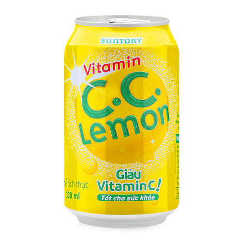 Nước giải khát vitamin C có gas vị chanh CC Lemon lon 330ml